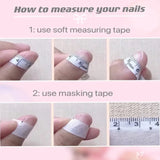 GETADME 10Pcs Almond Press on Nails with Pink Strawberry Bear Design Acrylic False Nails Cute French Full Cover Nail Tips Summer Girl