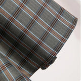 GETADME Plaid Vantage High Waist A-line Loose With Belt Pocket Women's Skirt Korean Fashion Mid-Calf Long Skirts For Women 2025 Spring