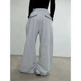 Grey Sweatpants Women Baggy  Korean Style Oversize Wide Leg Sports Pants Autumn Trouser Casual Vintage Harajuku Fashion