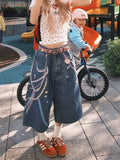 GETADME HOUZHOU Y2k Vintage Denim Shorts Women Blue Baggy American Retro Washed Jorts Streetwear High Waist Wide Leg Jeans Aesthetics