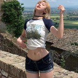 GETADME Summer Korean Sexy Low Waist Women Denim Shorts American Lady Y2K Elastic Slim Fit Hot Pants Female Embroidery Wrapping Jeans