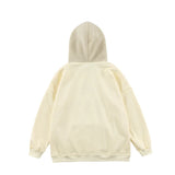 Hooded Sweatshirt Women Lambwool Patchwork Hat Winter Thick Warm Embroidery Print Pullover Winter Vintage Sweet Female Hoodies