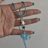 GETADME Boho Kpop Colorful Sugar Star Tassel Pendant Choker Necklace for Women Sweet Love Heart Chain Aesthetic Y2K Jewelry Accessories