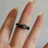 GETADME Vintage Goth Thorny Rose Couple Rings For Men Women Charm Irregularity Opening Stainless Steel Punk Finger Ring Jewelry Y2k Gift