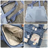 Getadme Waterproof Canvas Women Handbags Shoulder Bag Nylon Ladies Messenger Bag Oxford Crossbody Bags Tote Book Bags for Girls Satchels