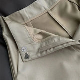 GETADME Limiguyue 봄 기본 루즈 와이드 레그 수트 팬츠 여성 캐주얼 하이웨이스트 바나나 팬츠 하이엔드 샴페인 팬츠 다용도 877P