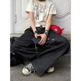 GETADME Black Gothic Y2k Emo Baggy Jeans Women Vintage Japanese 2000s Style Denim Trouser Harajuku Grunge Jeans Pants Oversize Clothes