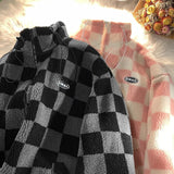 Getadme Square Lamb Wool Winter Clothes Women Padded Jacket Fashion Stand-up Collar Reversible Jacket Women Loose Coat Women Jackets Top