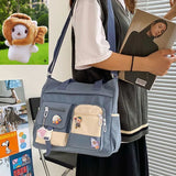 GETADME Nylon Waterproof Canvas Women Handbags Shoulder Bag Japanese Ladies Messenger Bag Student School Crossbody Bags for Girl Satchel