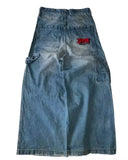 GETADME American Y2K 2025 New Baggy Wide Leg Black Jeans Overszied Women Street Casual Joker Denim Pants Couple Jeans Vintage Streetwear