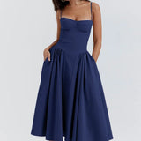 GETADME 2025 Summer Sexy Spaghetti Strap Long Dresses Slim French Vintage Elegantes Style Suspender Party Dress Vestidos Robes Longues