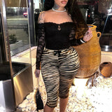 GETADME Summer Women Lace Patchwork Trim High Waist Skinny Leopard Shorts Pants Nightclub Bowknot Bodycon Bottoming Ladies 2025