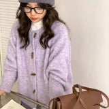 GETADME Autumn Winter Cardigan Sweater Women Knitted Coats Fashion Female Long Sleeve Solid Casual Knitwear Jackets Knit Cardigans Tops