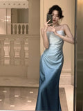 Getadme Summer Women's Retro Elegant Sleeveless Spaghetti Strap Party Prom Wedding Dress Chic Skinny Mid Length Vestidos Women's Dresses