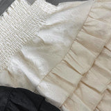 GETADME Streetwear Y2k Ruffles Mini Skirts Women Sweet Kawaii High Waist Lace A Line Skirt Summer Korean Fashion Black Ball Gown Skirts