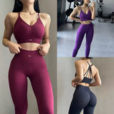 GETADME Peach High-Waisted Hip-Lifting Women's Exercise Suit Shockproof Yoga Fitness Clothes for Running And Styling