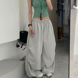 GETADME 오버사이즈 블랙 스웨트팬츠 여성 Y2K 하라주쿠 배기 조거 팬츠 여름 스트리트웨어 와이드 레그 팬츠 한국 패션 캐주얼 바지 신상품