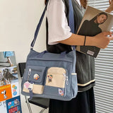 GETADME Nylon Waterproof Canvas Women Handbags Shoulder Bag Japanese Ladies Messenger Bag Student School Crossbody Bags for Girl Satchel