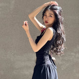 여성 여름 파티 롱 드레스 섹시한 셔링 바디콘 블랙 맥시 드레스 우아한 기질 하이웨이스트 베스디소 새 상품