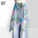 GETADME 190cm Summer Bohemian Hottie Jazz Belt Mesh Breathable Beach Outer Wear Multifunctional Waist scarf Accessories