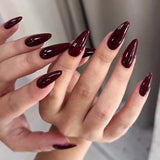 GETADME 24Pcs Short Oval Head Blush Pink Press on Nails with Simple Designs Almond Nails Wearable Acrylic Full Cover Nail Tips with Glue
