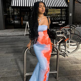 GETADME Sexy Strapless Print Tube Maxi Dress Women Off Shoulder Backless Stretch Long Sundress 2025 Summer Beach Y2K Clothes