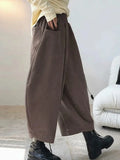 GETADME 2026 Autumn Casual Harem Pants Women Cotton High Waisted Trousers Retro Loose Bloomers Women's Oversize Pants Baggy Sweatpants