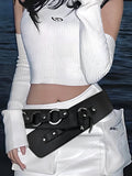 GETADME 여성용 새로운 스타일 스트릿 패션 펑크 벨트, 하프 스커트 아우터웨어 장식용 신치 벨트