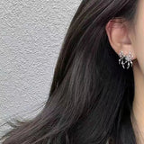 Getadme-Gothic Retro Old Spider Zircon Earrings Women Fashion Design Black Zircon Earring Party Jewelry Gifts Wholesale