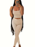 GETADME Yoga Wear Apparel Casual 2 Piece Summer Shorts Set For Women Sleeve Top Elastic Leggings Outfits