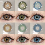 GETADME UYAAI, 1 par de pupilas de colores de alta calidad para ojos, lentes de moda coreana, contactos de ojos azules, lentes de colores grises naturales para mujer