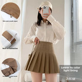 GETADME High-Waisted Slimming Mini Dress For Women Plaid Patterned A- Line Skirt New Style Summer Autumn/Winter Student Version