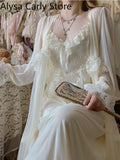 GETADME French Sweet Vintage Fairy Dress Women 2026 Autumn Lace Sexy Casual Korean Dress Female Court Chiffon Elegant Long Strap Dresses