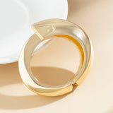 GETADME 보헤미안 커피 불규칙 아크릴 수지 청키 뱅글 여성용 고딕 기하학적 메탈 참 팔찌 커플 주얼리 선물