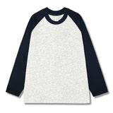 GETADME AOSSVIAO 2025 Women's Autumn Winter Fashion O Neck T-Shirt Female Loose Long Sleeve Tees 100% Cotton Patchwork Casual Tops