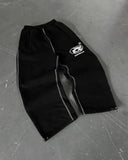 GETADME American Sweatpants Y2K Pants Men Gothic Hip Hop Letter Patch Retro Double Layer Design Baggy Elastic Waist Jogging Casual Pants