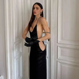 GETADME 메쉬 시스루 섹시 홀터 파티 클럽 맥시 스플릿 드레스 의상 여성 여름 민소매 백리스 바디콘 롱 드레스 Vestido