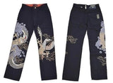 GETADME Harajuku Japanese Retro Selvedge Jeans Man Y2K High-end Brand Natural Indigo Dip Dyeing Harajuku Mopping Pants