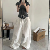GETADME Oversized Sweatpants Women Y2K Streetwear White Wide Leg Joggers Harajuku Baggy Cargo Pants Summer Korean Casual Trousers New