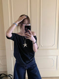 GETADME T-shirts Women Solid Simple Summer Casual Cleanfit Short Sleeve All-match Young Girls Streetwear Y2k Top Aesthetic Clothes Ins