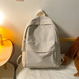 GETADME Waterproof Nylon Backpack for Women Simple Solid Color Bookbag Travel Backpack for Student Girls School Bag Female Shoulder Bags