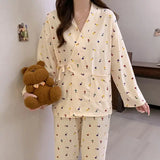 GETADME Sleeping Wear for Woman Pajamas Set Ensemble Pyjama Femme Ladies Pyjamas Femmes Sexy’ Homewear Home Set Female Pajama Women Suit