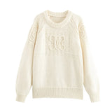 GETADME Winter new fashion women's casual avant-garde design sense European and American pullover knitted sweater sweater sweater