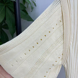 GETADME 여름 봄 신상품 프랑스 우아한 향기 고급 슬리밍 니트 인어 드레스 홀로우 슬리밍 피쉬테일 니트 드레스