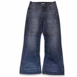 GETADME Mens Jeans Harajuku Vintage Streetwear Embroidery Hip Hop Denim Pants Washed Distressed Straight Leg Loose Fit Casual Unisex New