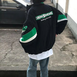 Getadme-Harajuku Bomber Jacket Women Vintage Y2k Streetwear Oversized Windbreaker Motorcycle Racing Jackets Gorpcore Korean New