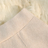 GETADME Autumn Winter Sexy Knitted Short Mini Skirt Women Elastic High Waist A-Line Party Club Umbrella Tutu Skirt Black Grey