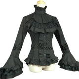GETADME 2025 Japanese Lolita Blouse White - Cute Puff Sleeve Shirt with Lace Cuffs for JSK Dress Sweet Vintage Style Underblouse