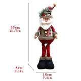 GETADME 3PCS Christmas Decorative Christmas Dolls Reindeer Snowman Santa Claus Standing Doll New Year Ornament Christmas Merry Christmas