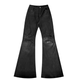 GETADME Y2K Washed Jeans Gothic Vintage Micro Flared Middle Waisted Zipper Pants Women Men Streetwear High Quality Design Sense Trousers